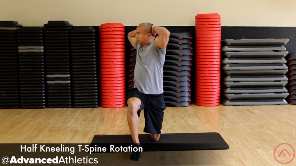 Adam Friedman Advanced Athletics Athlete For Life Half Kneeling T-Spine Rotation Stretch