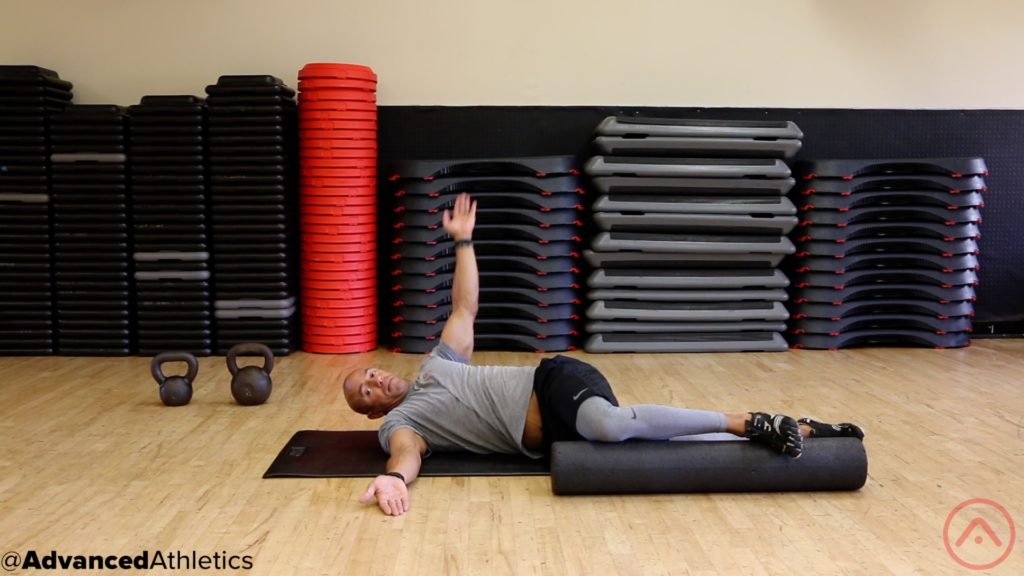 Adam Friedman Advanced Athletics Side Lying Thoracic T Rotation Stretch Mobility